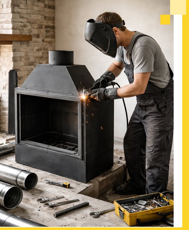 Продажа и установка металлических каминов в Кулебаках под ключ