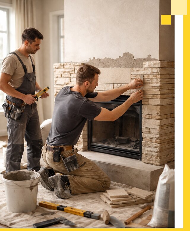 Установка и монтаж каминов для загородного дома в Кулебаках