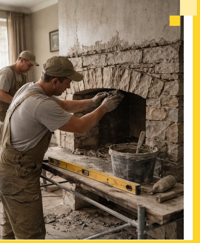 Изготовление каминов под ключ в Кулебаках, монтаж и отделка