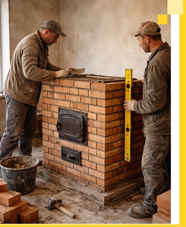 Отопительные печи под ключ в Кулебаках, установка и сборка