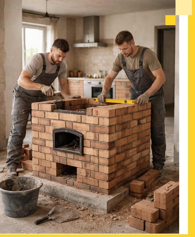 Установка и монтаж печей в частном доме в Кулебаках под ключ