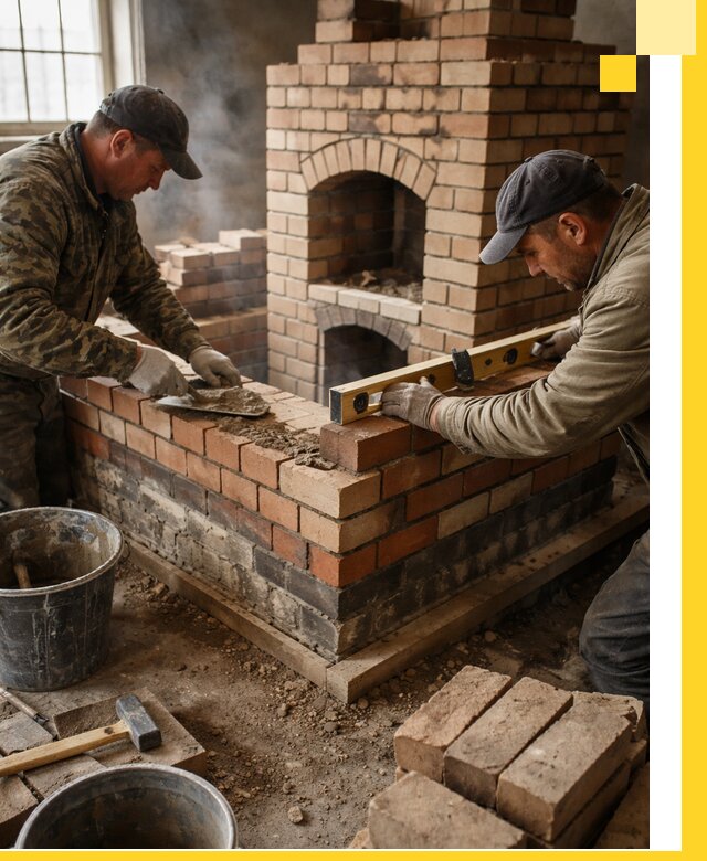 Изготовление и монтаж печей и каминов из кирпича в Кулебаках