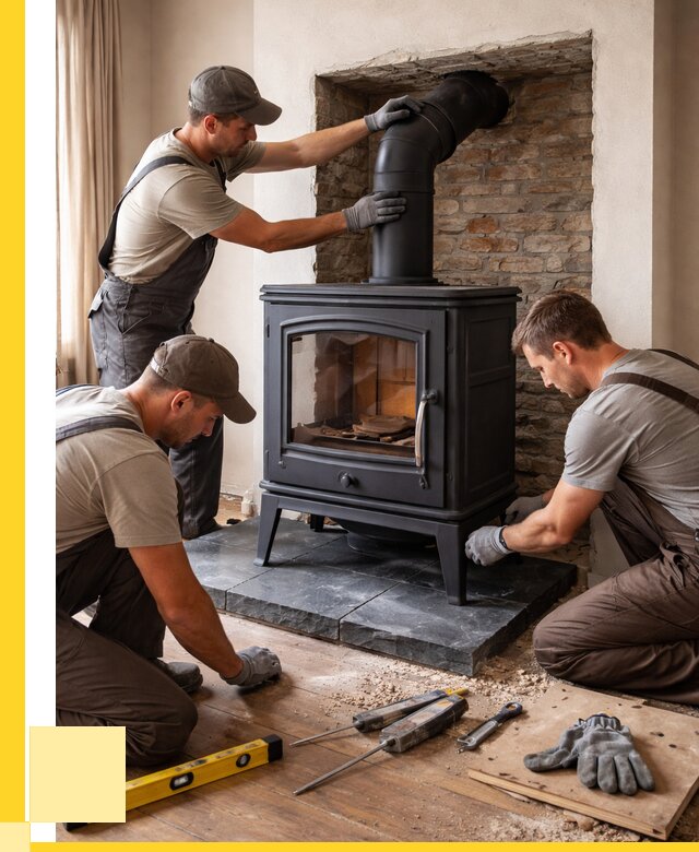 Монтаж печи камина в частном доме в Кулебаках от 25765 р. | ЭриданКлб