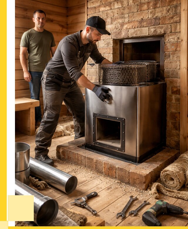 Монтаж банных печей под ключ в Кулебаках от 18551 р., ЭриданКлб