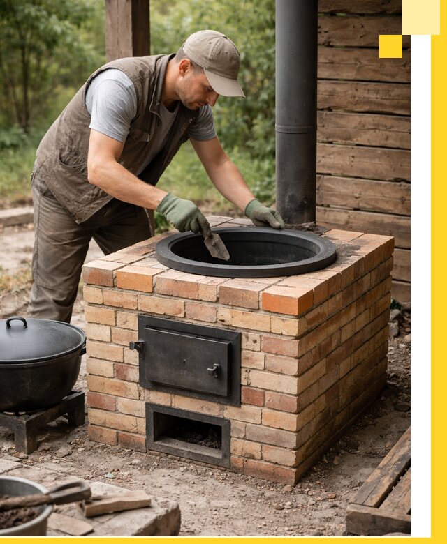 Изготовление и установка печей для казана в Кулебаках под ключ