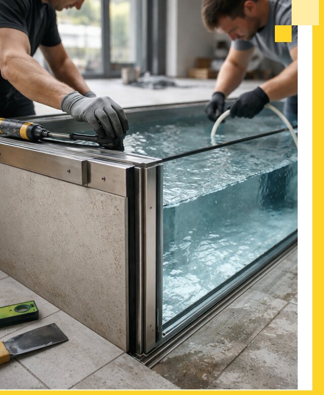 Проектирование и монтаж стеклянных бассейнов в Кулебаках