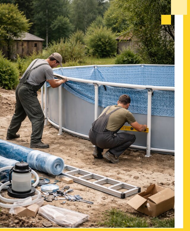 Установка и монтаж каркасных бассейнов в Кулебаках под ключ