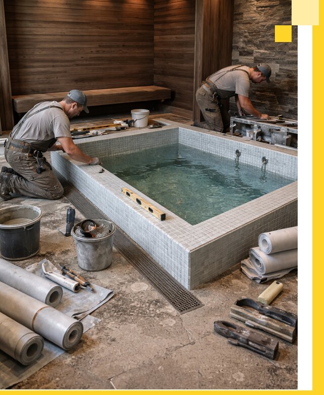 Установка и строительство бассейнов для сауны в Кулебаках