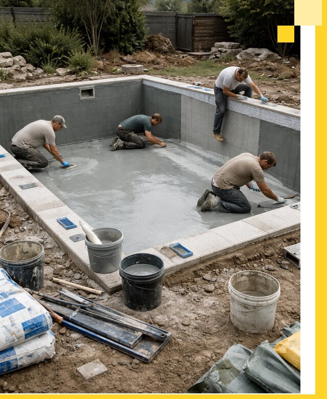 Изготовление и монтаж чаши бассейна под ключ в Кулебаках