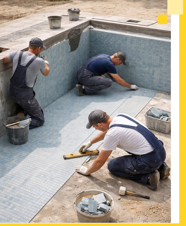 Укладка и установка плитки для бассейнов под ключ в Кулебаках