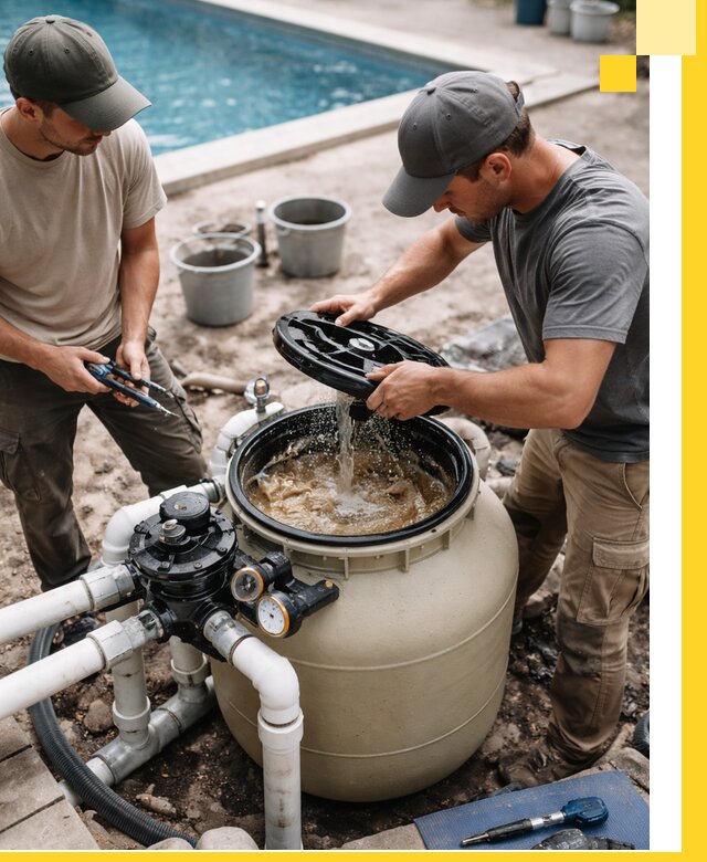 Установка и обслуживание песочных фильтров для бассейнов в Кулебаках