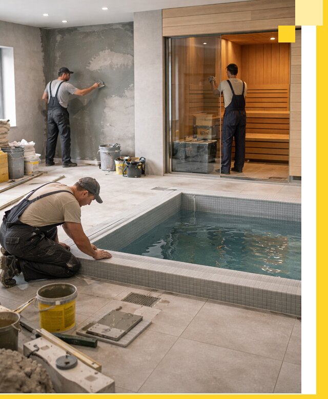 Проектирование и строительство сауны с бассейном в Кулебаках