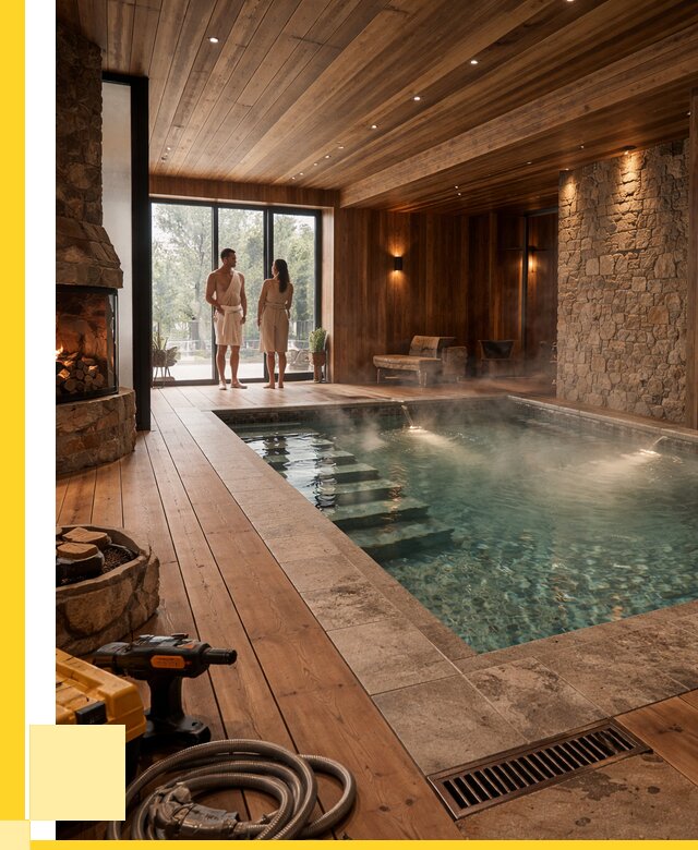 Проекты бань с бассейном под ключ в Кулебаках от 77295 р., ЭриданКлб