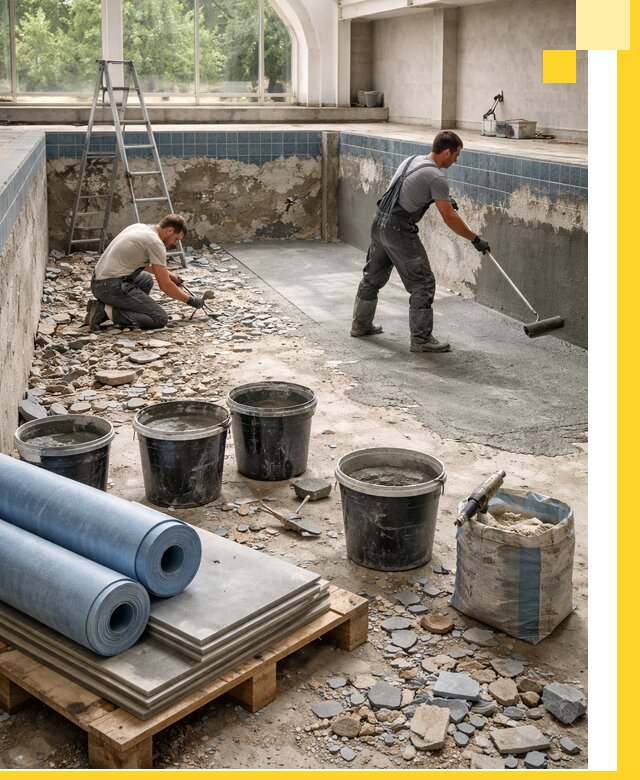 Реконструкция бассейнов в Кулебаках: ремонт, гидроизоляция