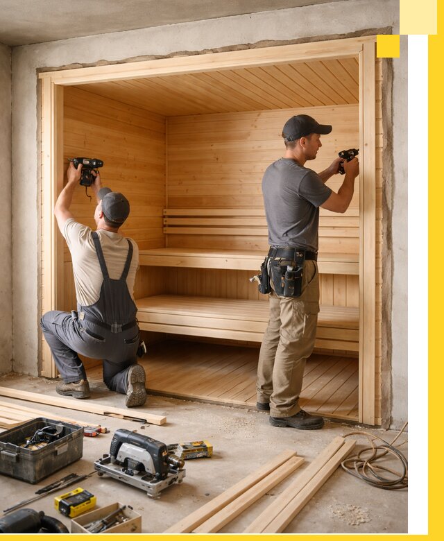 Монтаж саун под ключ в Кулебаках — проектирование и установка