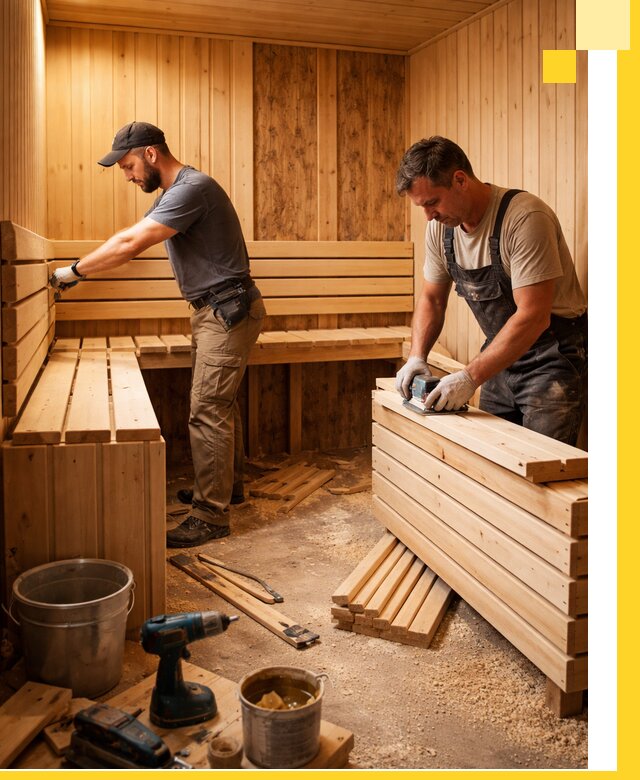 Профессиональный комплексный ремонт саун под ключ в Кулебаках