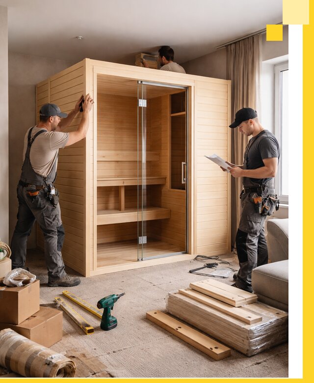 Установка и благоустройство саун в квартире в Кулебаках