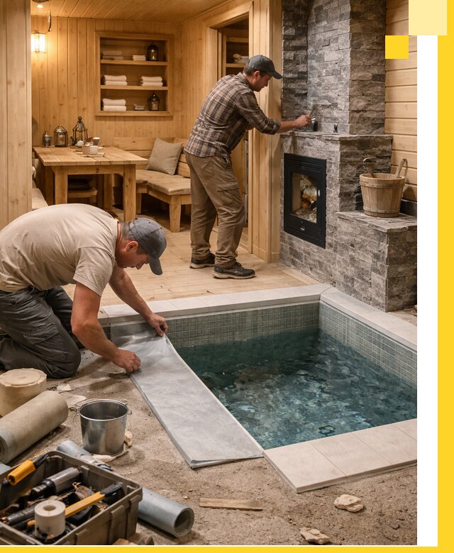 Строительство бань с комнатой отдыха под ключ в Кулебаках