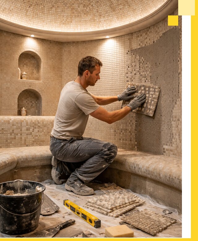 Устройство и монтаж домашнего хамама под ключ в Кулебаках