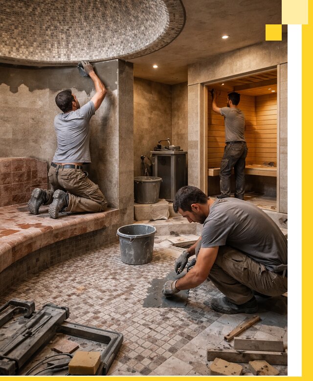 Проект и строительство хамама бани и сауны под ключ в Кулебаках