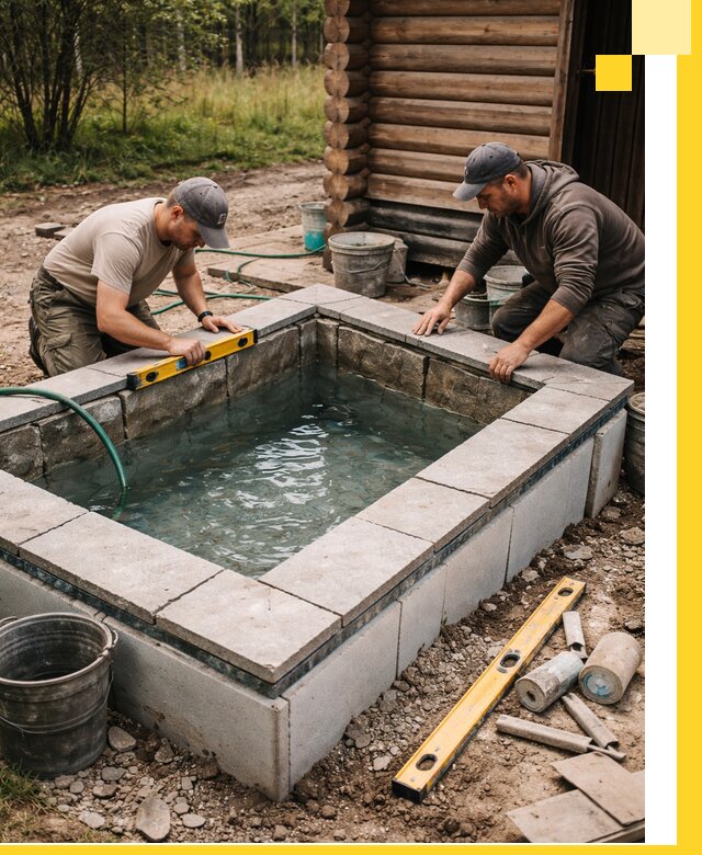 Изготовление и установка холодных купелей под ключ в Кулебаках